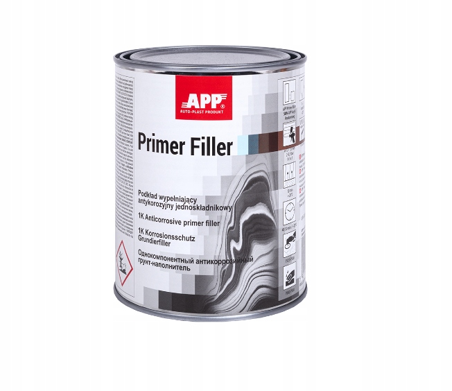 Podkład wypełniający antykorozyjny jednoskładnikowy Jasnoszary 1L App