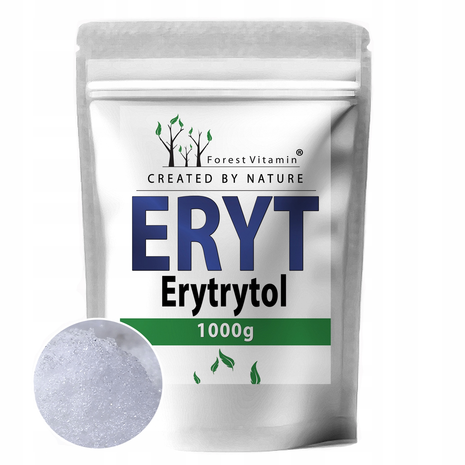 Erythritol 1 kg Erytrol Přírodní Sladidlo Bez Cukru Zdravé Pro Zuby