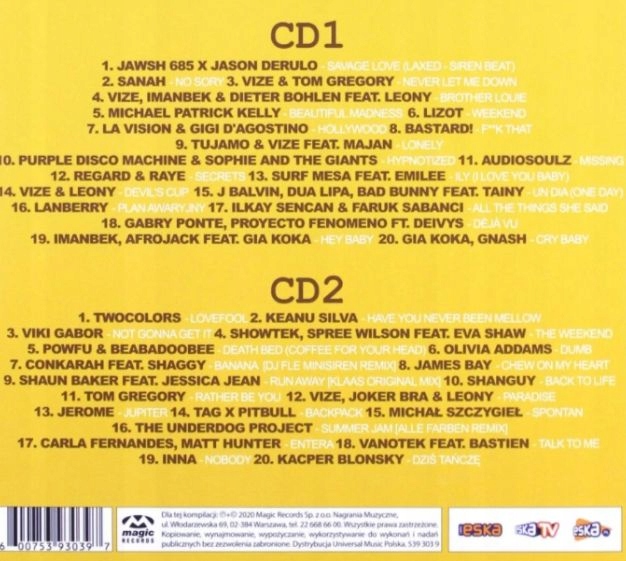 BRAVO ESKA JESIEŃ 2020 PARTY 80 TOP MEGA HITS 4 CD Tytuł Bravo Hits: Jesień 2020