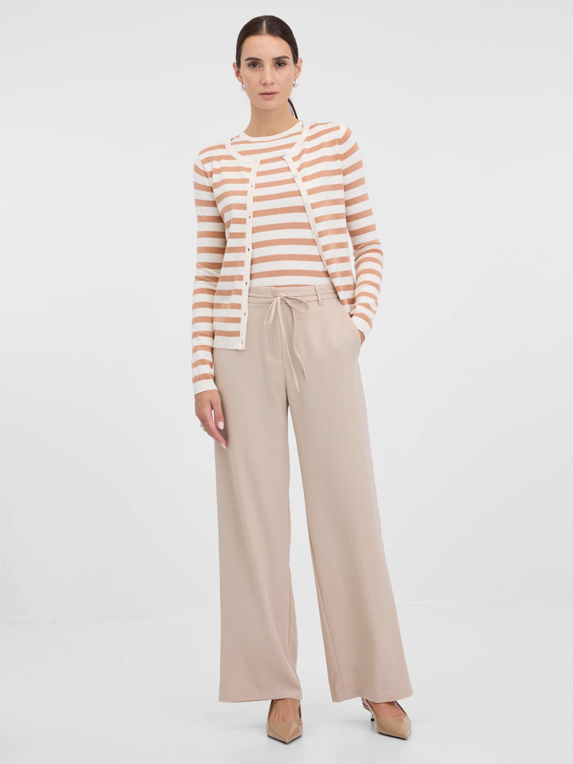 Krémové dámské kalhoty Orsay vel. 40