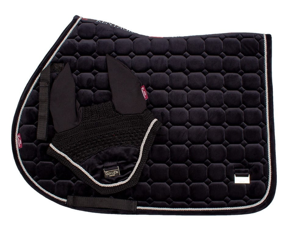 Kentaur Czaprak z nausznikami Samet (Full) czarny