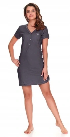 Doctor Nap Noční Na Kojení Košile Bavlněná 9505 Grafit XL/42