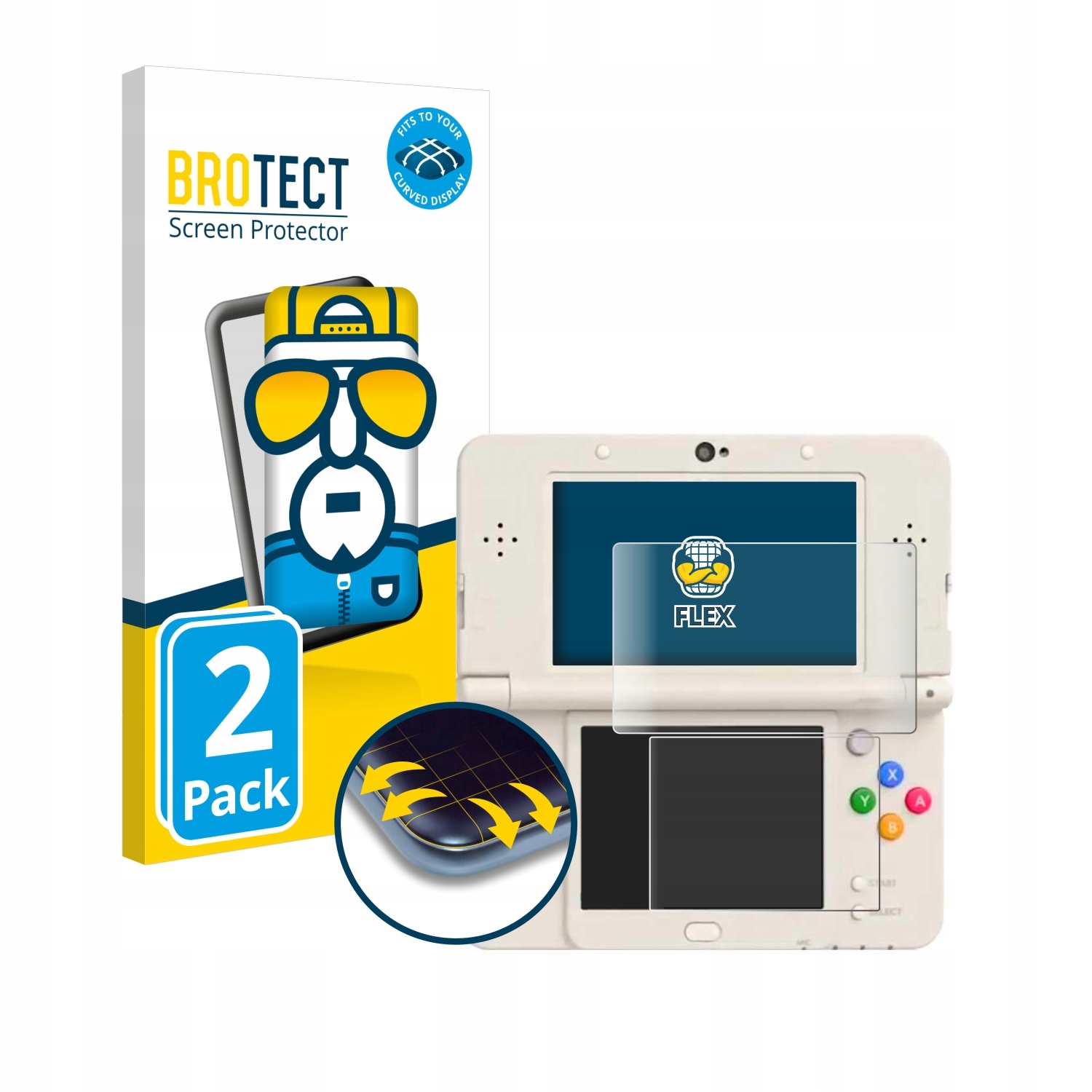 BROTECT Flex Folia Ochronna Pełnoekranowa na Nintendo New 3DS (2 sztuki)