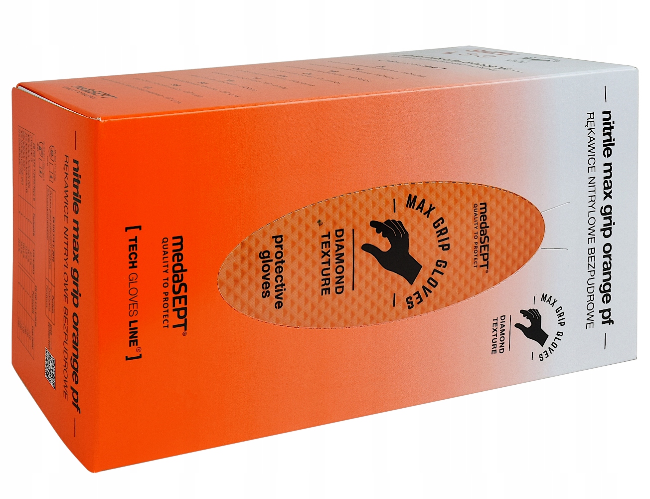 

Rękawice nitrylowe Max Grip orange mocne M 100szt