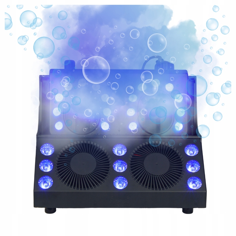 Set 3V1 Stroj Na Bubliny A Kouř DMX Diody Led Efekt Rgb Pilot