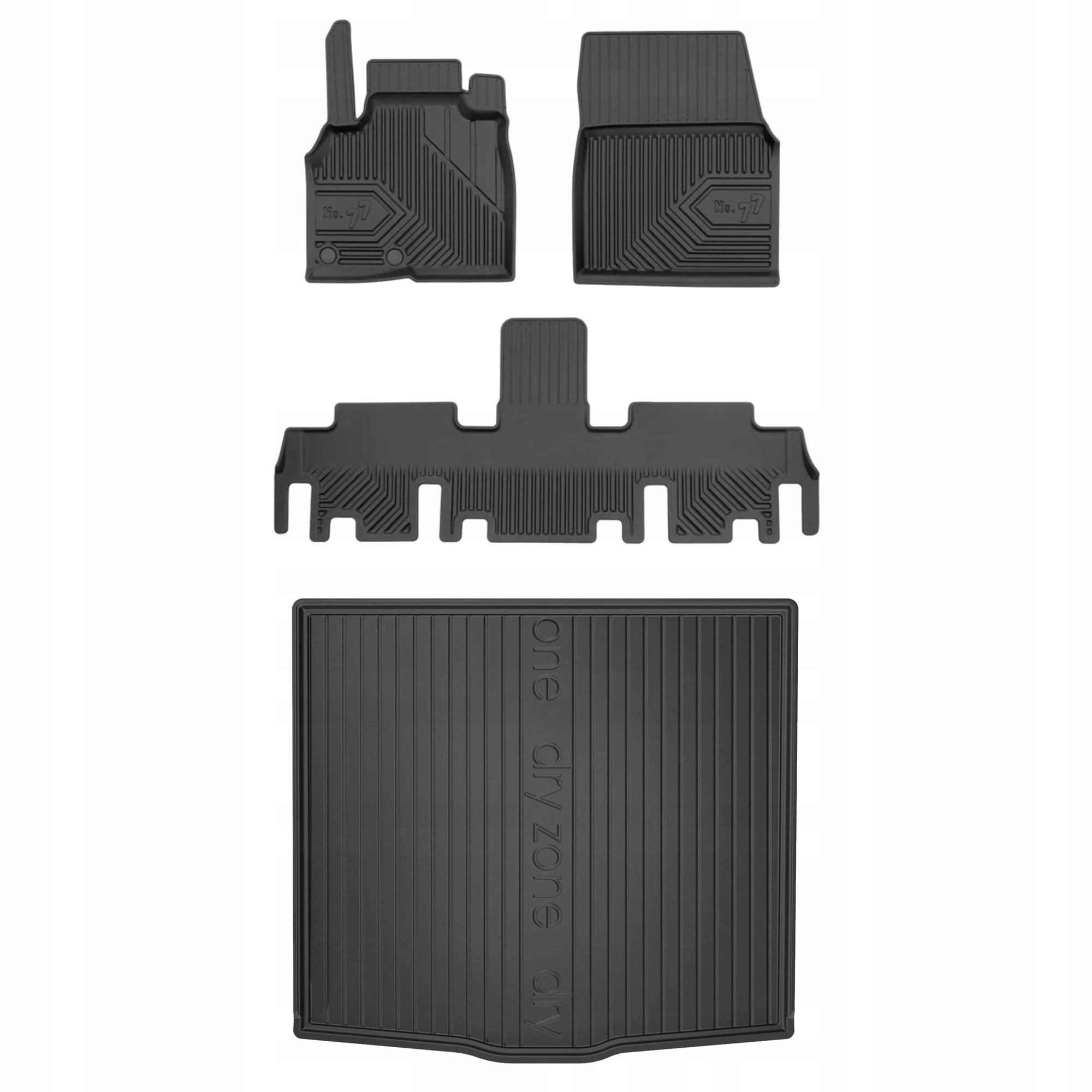 Gumová sada kobercov a rohoží pre Renault Espace IV 2002-2014 7 osobová, skladacia