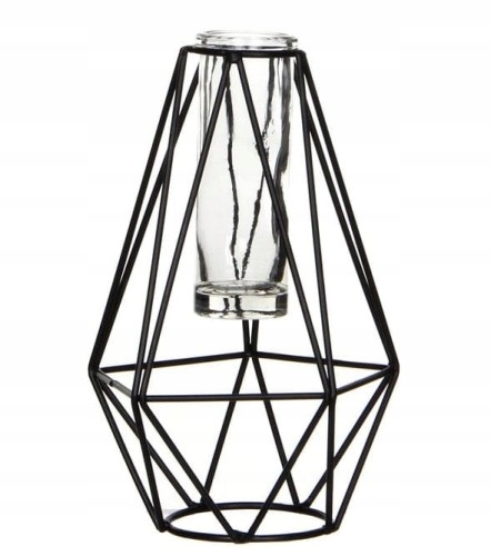 WAZON METALOWY CZARNY 24 CM