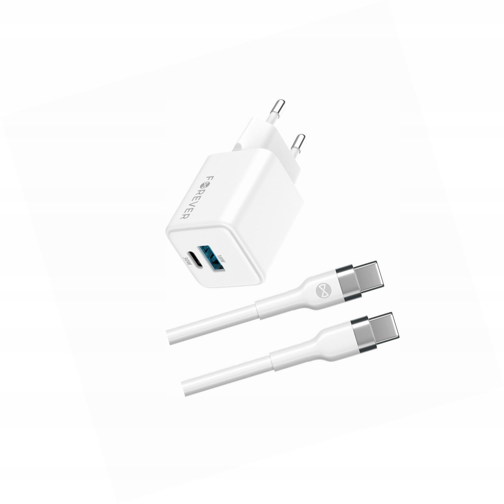 Szybka ładowarka GaN 30W Usb i Usb-c z kablem do Motorola Moto E7 Power