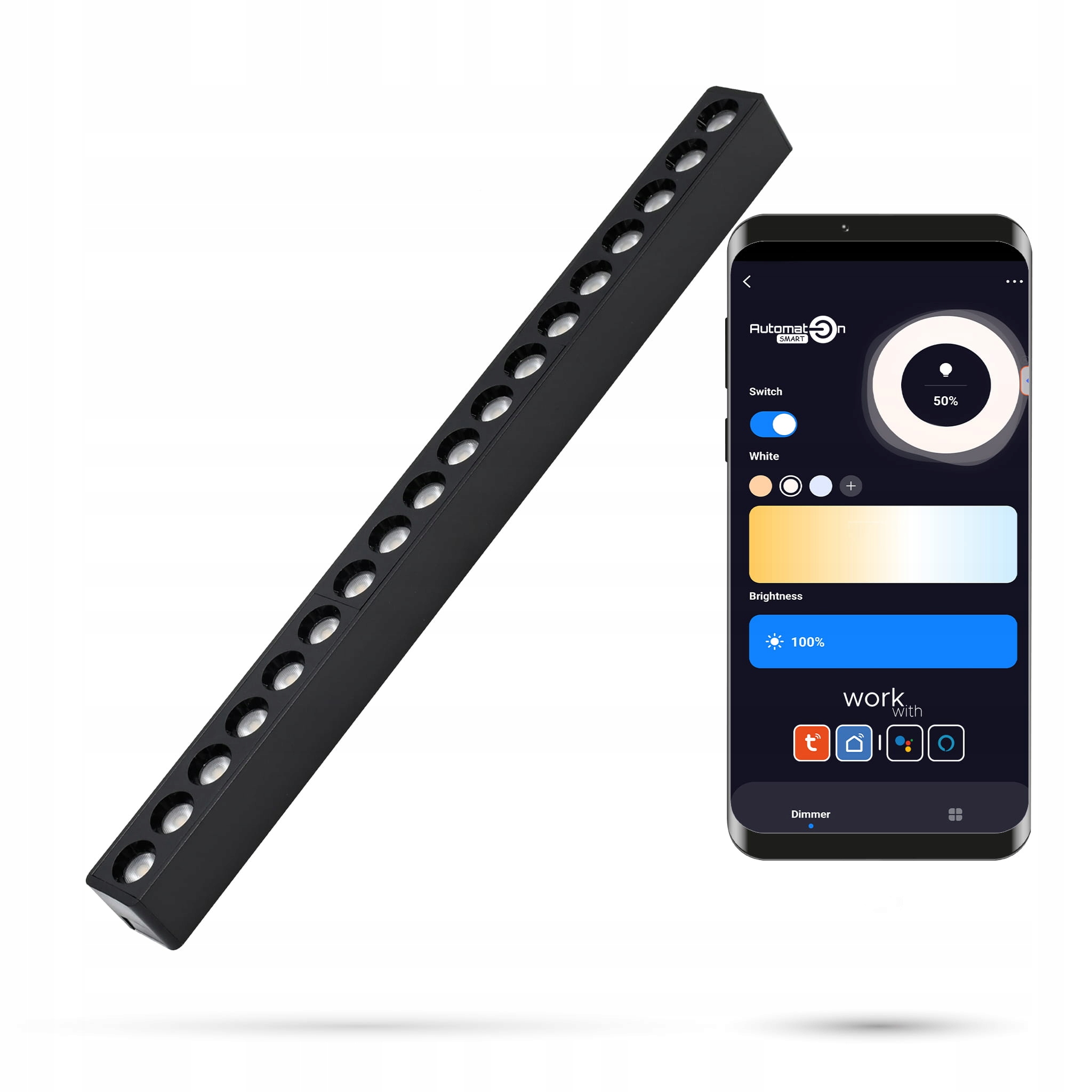 Reflektor Zigbee Tuya Grille 24W S24 Slimtrack a FiberFLEX 48VDC 3000-6000K