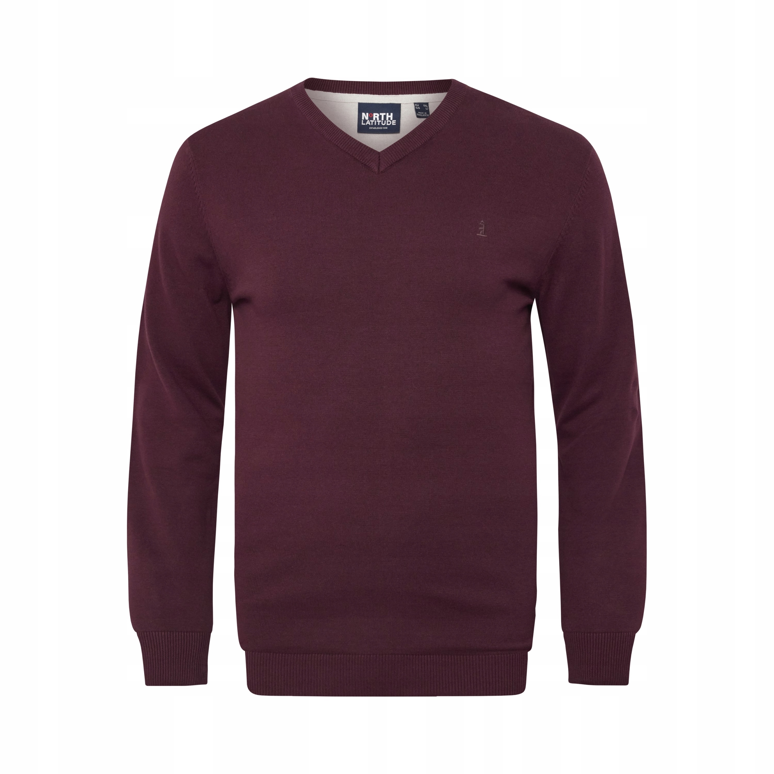 North Latitude Svetr S Pulovrovým Vzorem, Velké Velikosti, Bordó, Velikost 4XL
