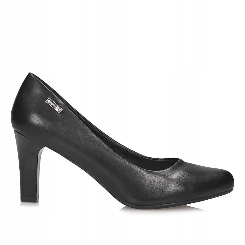 Czółenka damskie Sergio Leone 1459 czarne wsuwane na obcasie