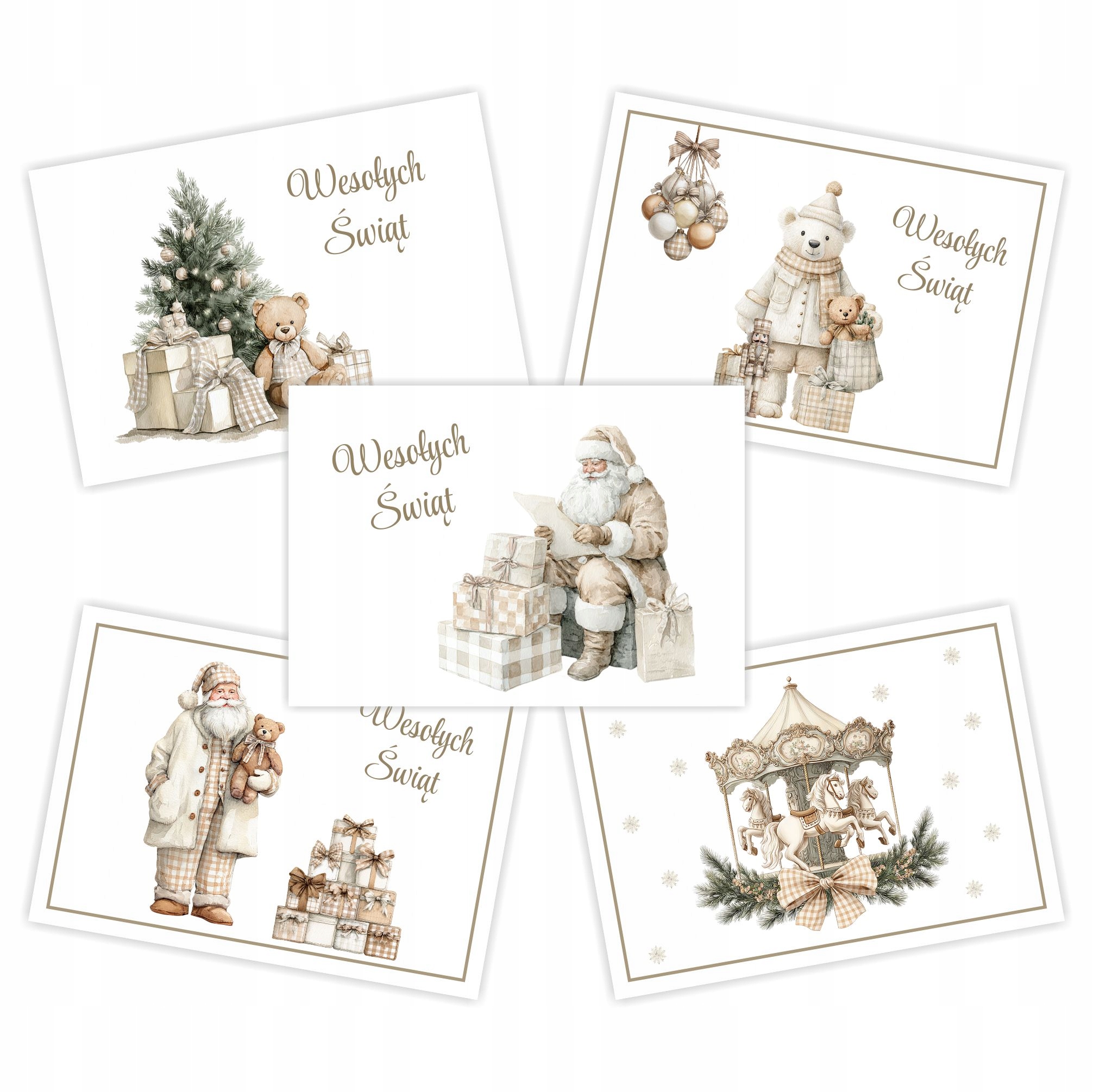 Vánoční obálky na peníze, přání k Vánocům 5 ks