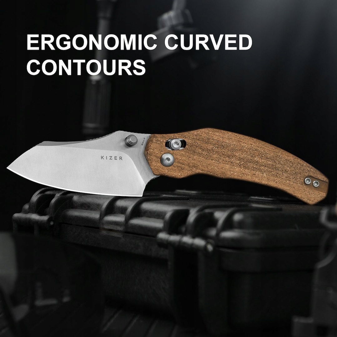 Nůž Kizer Bulldog Mkuruti Wood NitroV