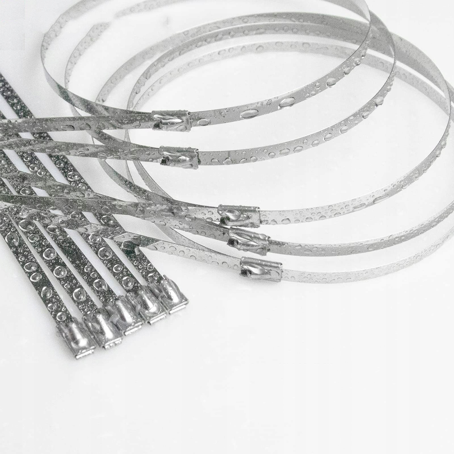 Opaski zaciskowe stalowe metalowe trytki 4,6x200mm 100szt Rodzaj opaska kablowa