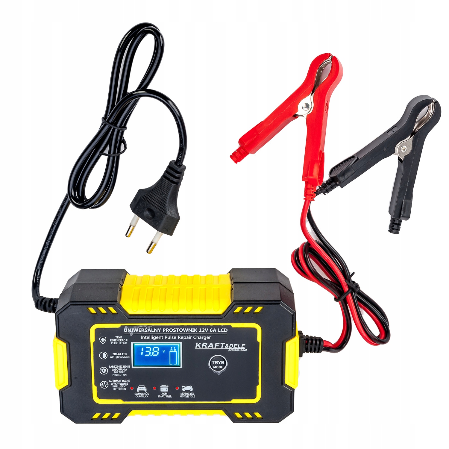 

Automatyczny Prostownik Akumulatorowy LCD 12V 6A