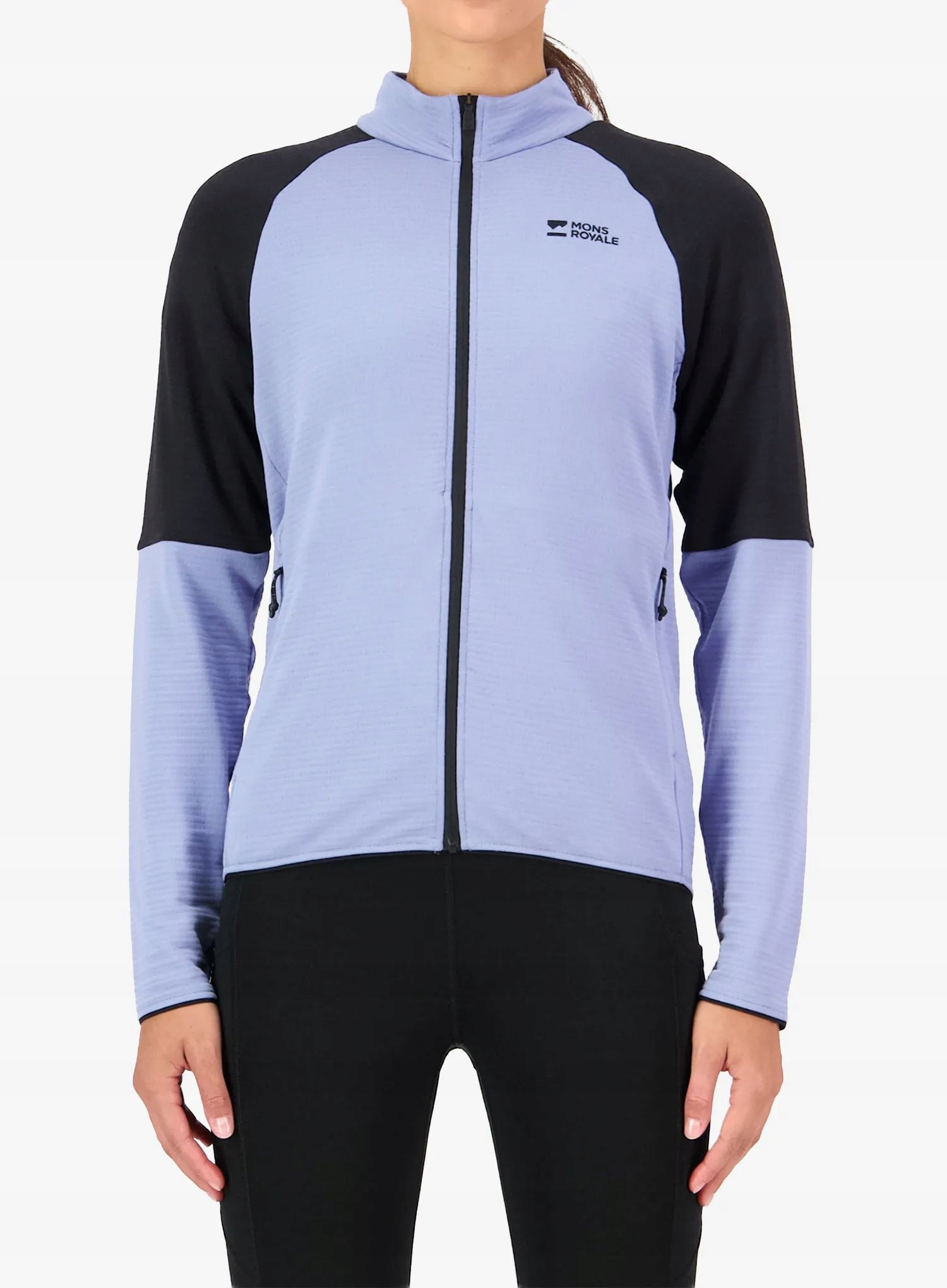 Bluza polarowa damska Mons Royale Quad Merino Fleece skyline/black S