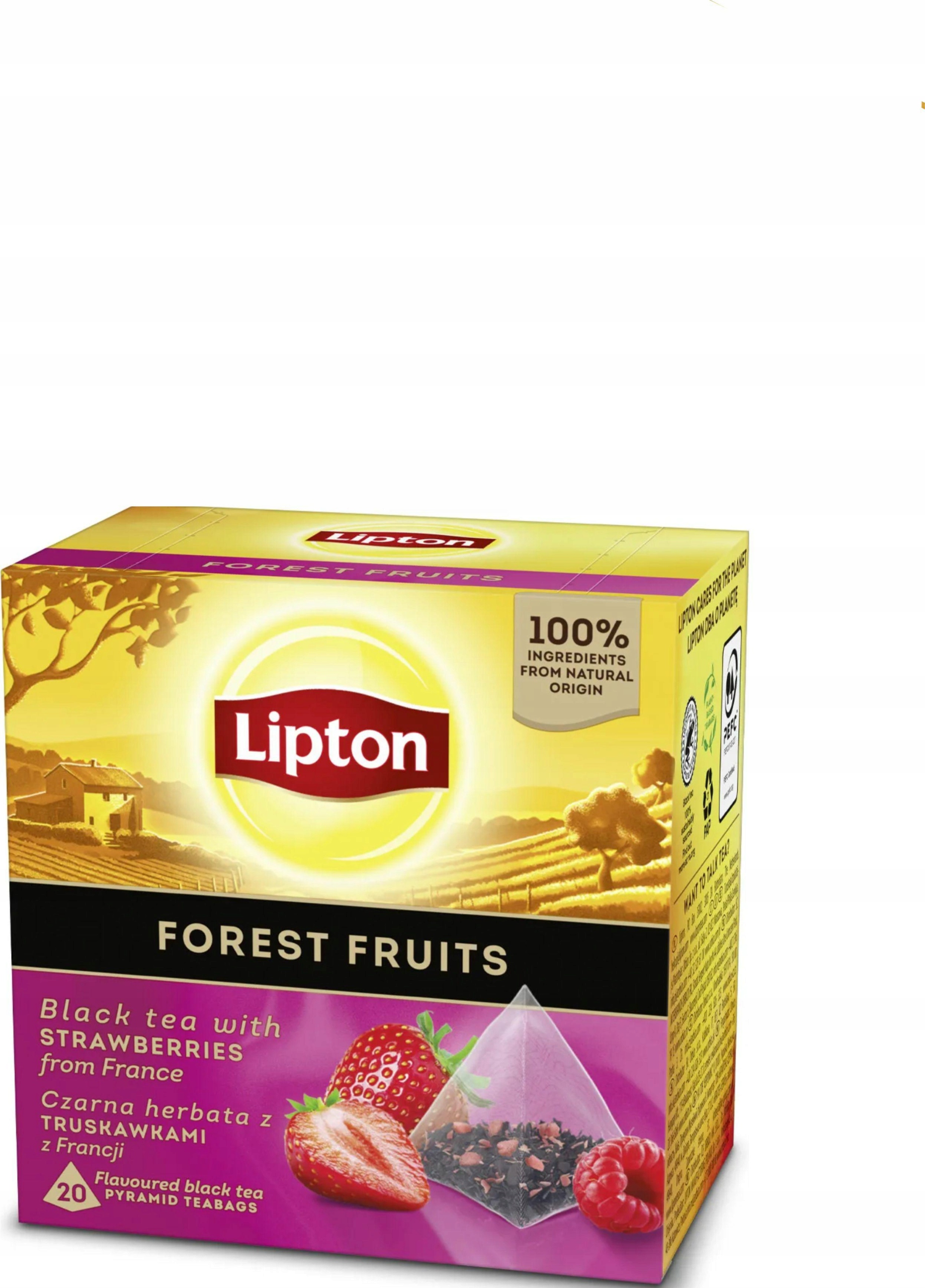 12 Sztuk Lipton 20 Piramidek Owoce Leśne 36G