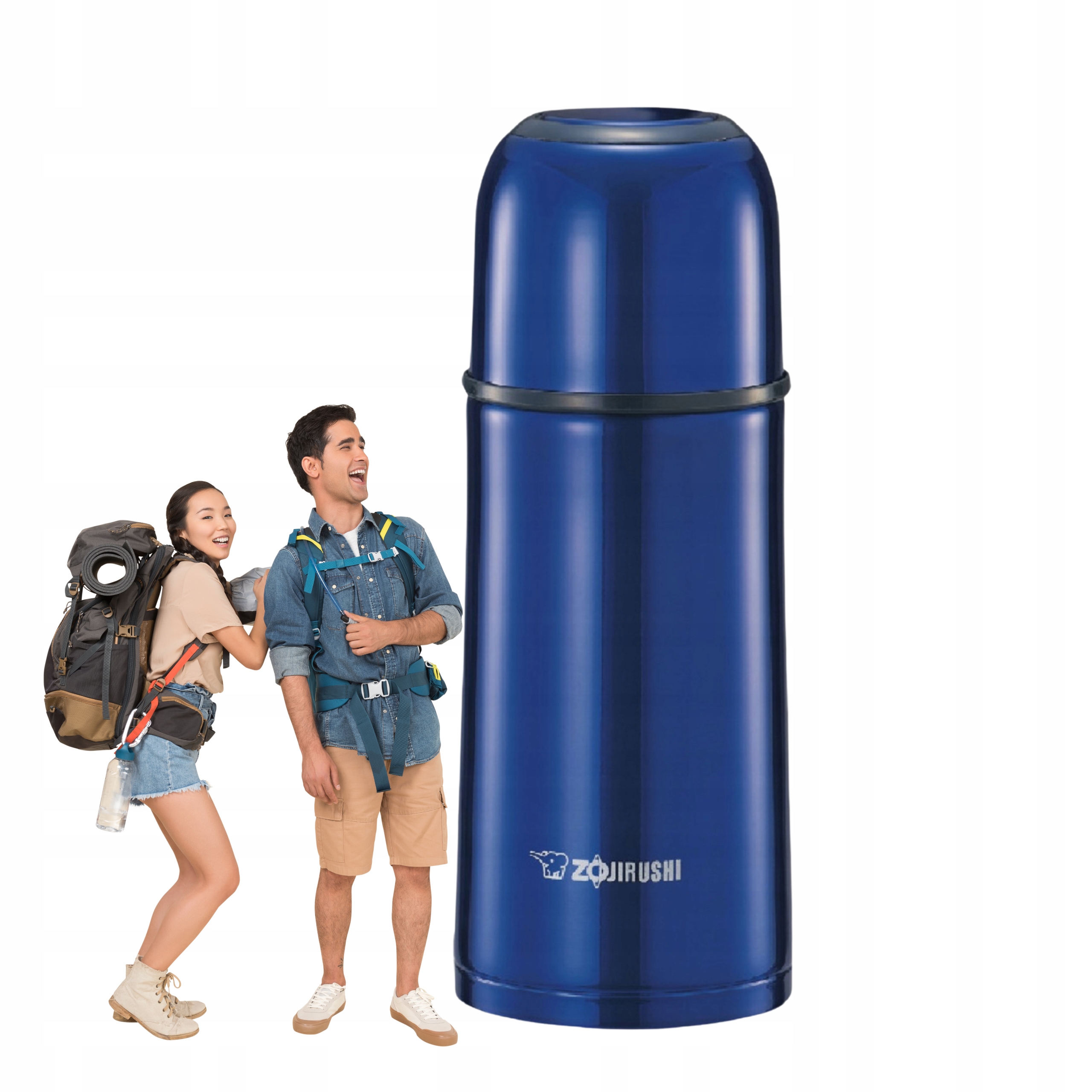 Praktická ocelová vakuová termoska SV-GR35AA 350 ml modrá Zojirushi