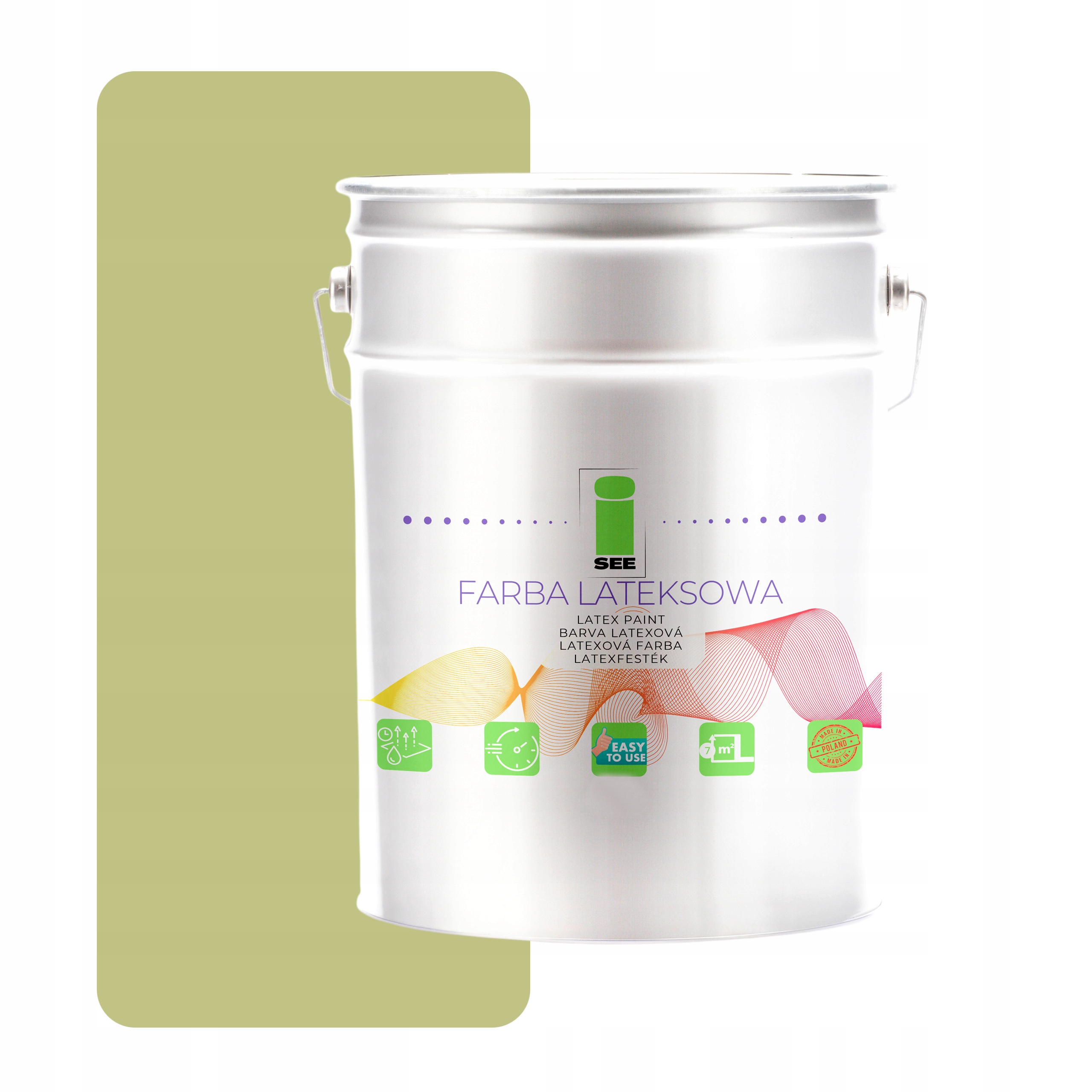 Latexová Farba Na Steny 10 L I See Hypoalergénna Zelená Pistáciová