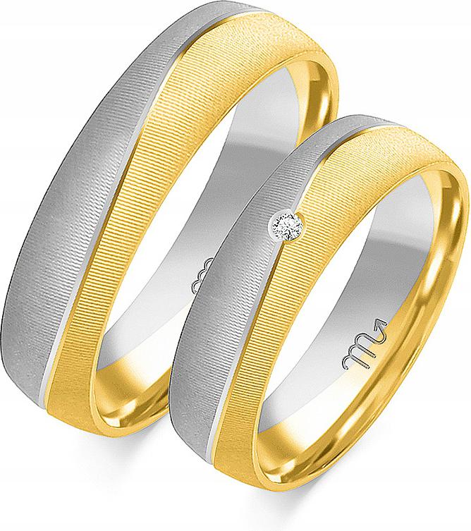 Zlaté snubní prsteny s svatební 585, 35 36 37, prstýnek 14k