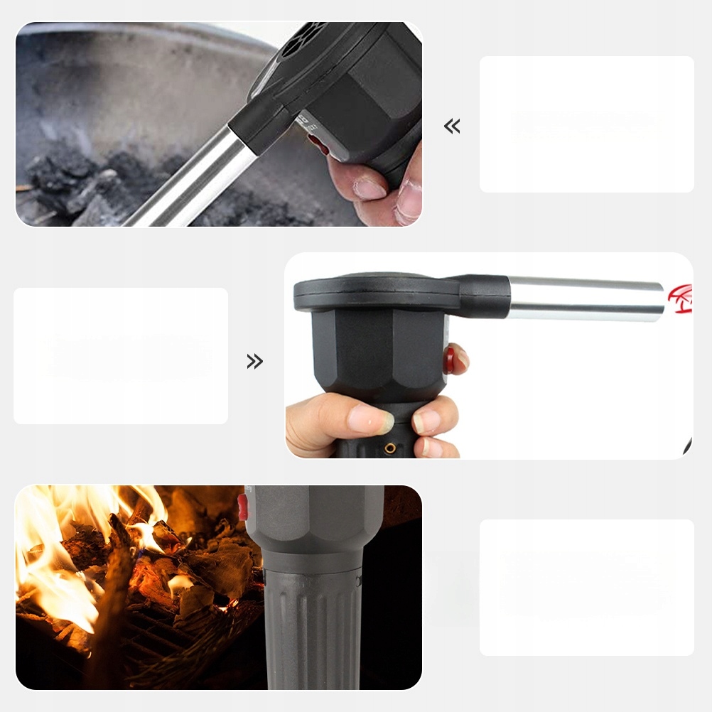 WENTYLATOR DO GRILLA ZEWNĘTRZNEGO PRZENOŚNA DMUCHAWA POWIETRZA ELEKTRYCZNA Liczba elementów w zestawie 0 szt.