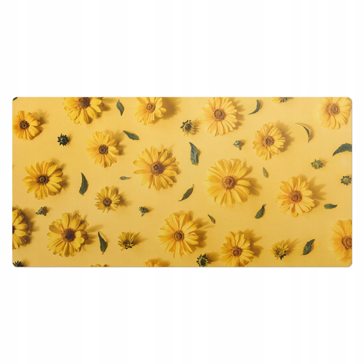 Prostiskluzová podložka pod myš a klávesnici Rostlinný vzor na pozadí 100 x 50 cm