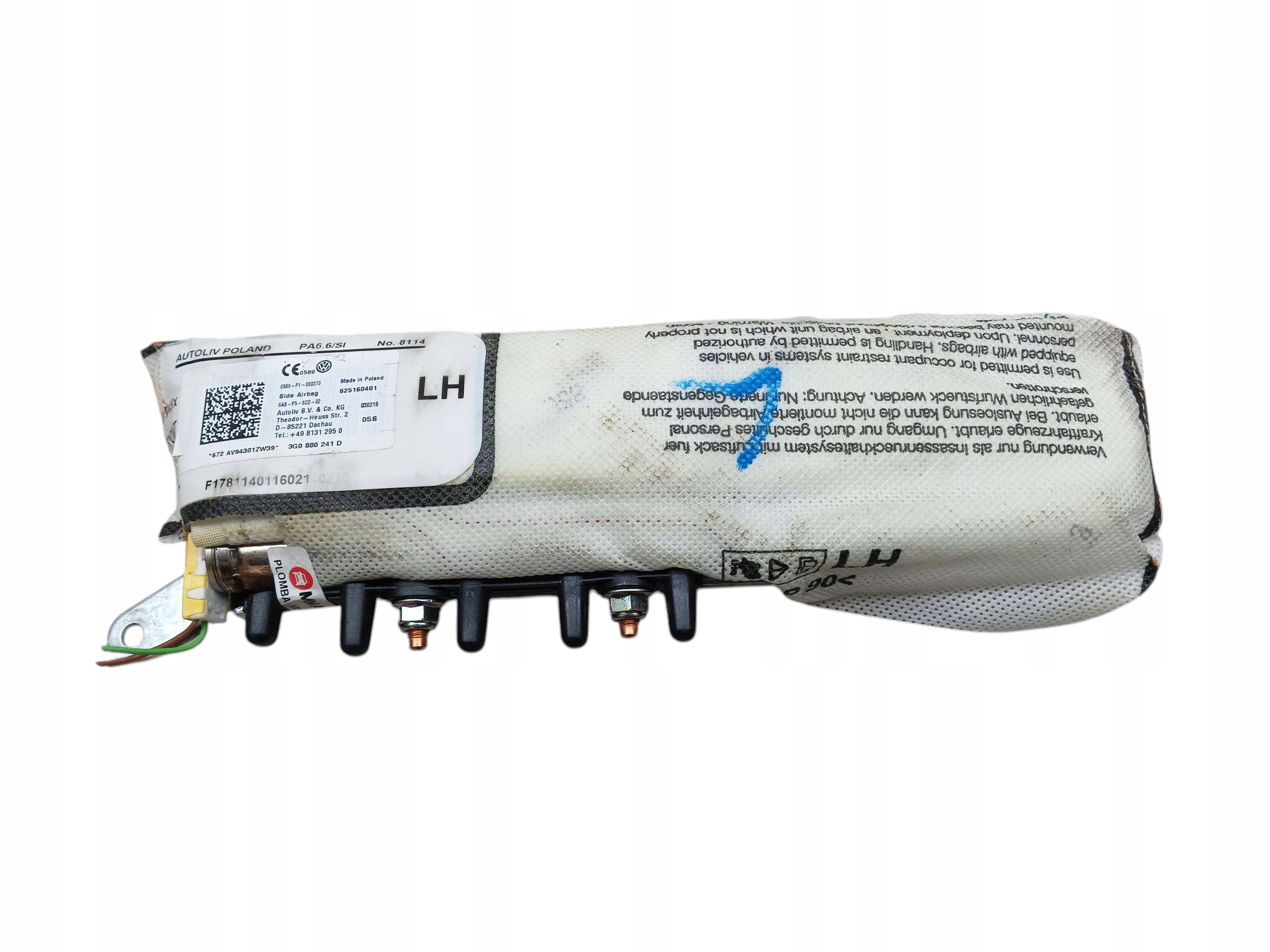 Airbag AIRBAG SITZ links VW PASSAT B8 3G0880241D