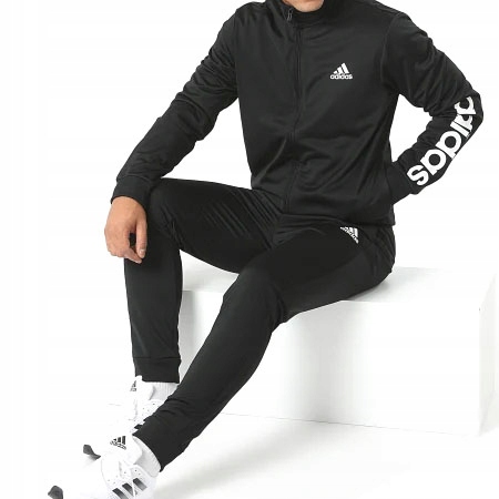 DRES MĘSKI ADIDAS KOMPLET DRESY SPORTOWE CZARNY M
