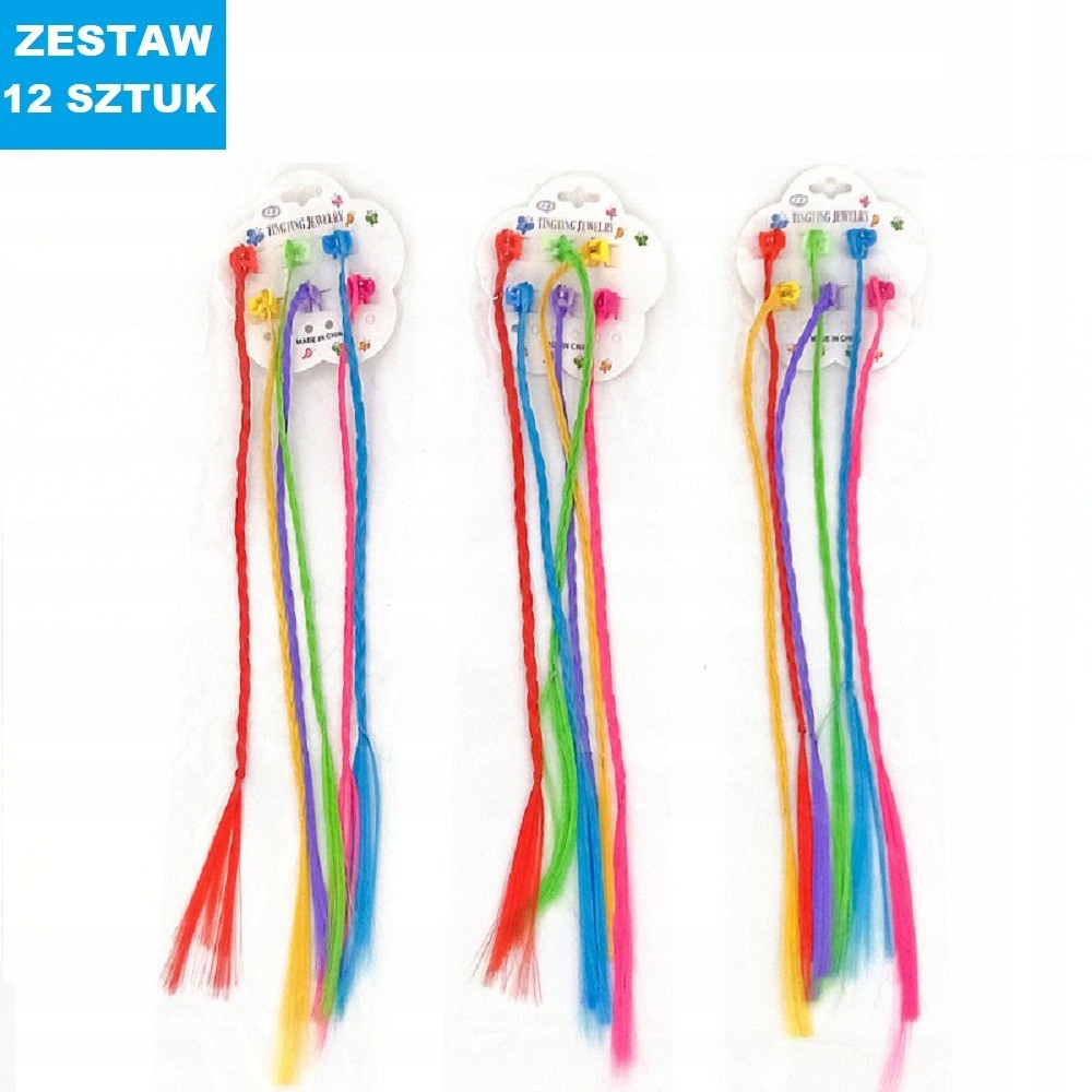 

Warkoczyki "ZESTAW-4" 12 szt.