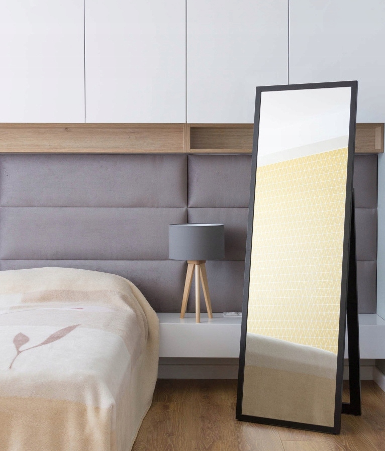 LUSTRO STOJĄCE WĄSKA RAMA 170x50 BIAŁA lub CZARNA Szerokość 500 mm