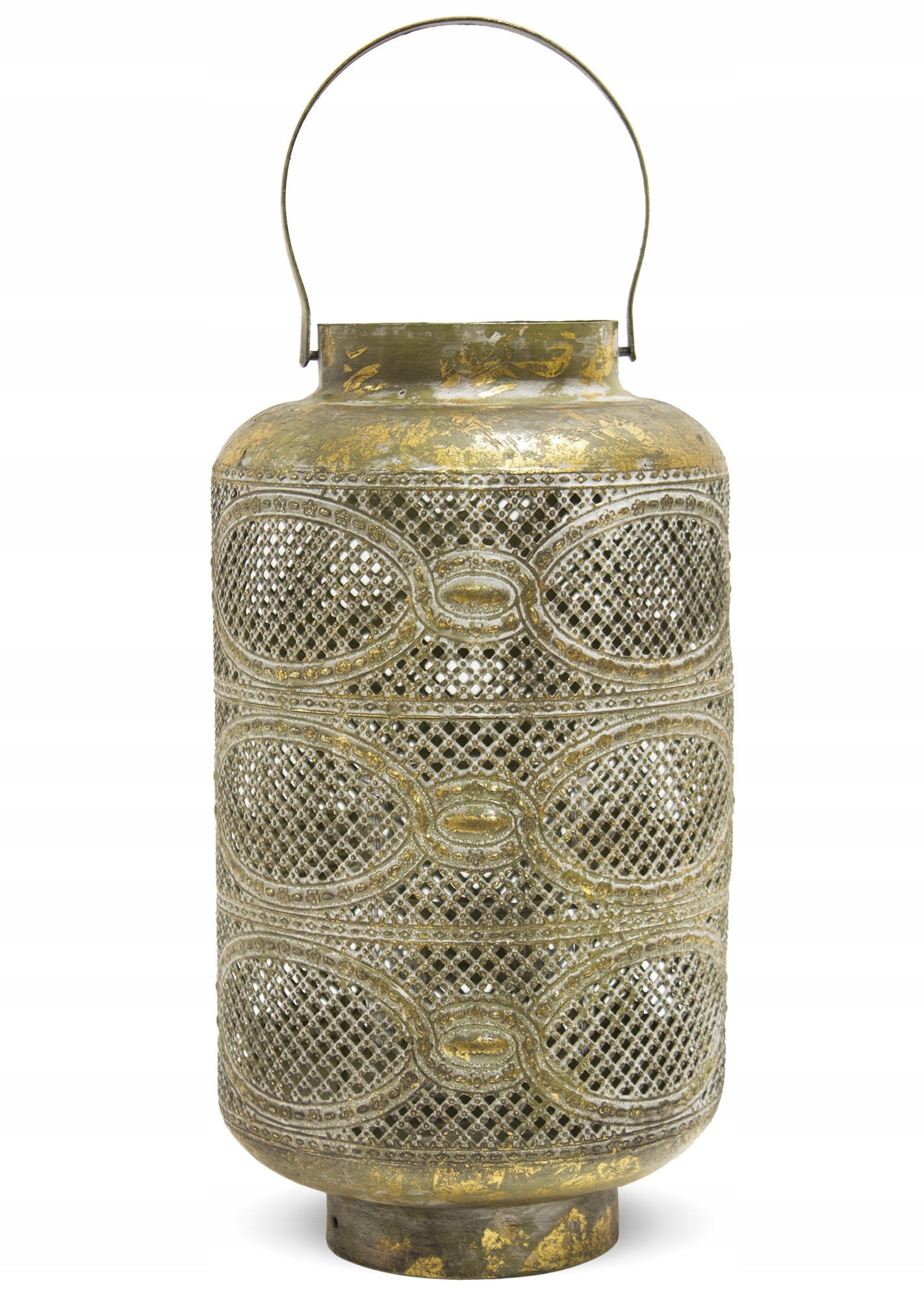 Lampion kovový loftový dekorativní zlatý vintage retro styl