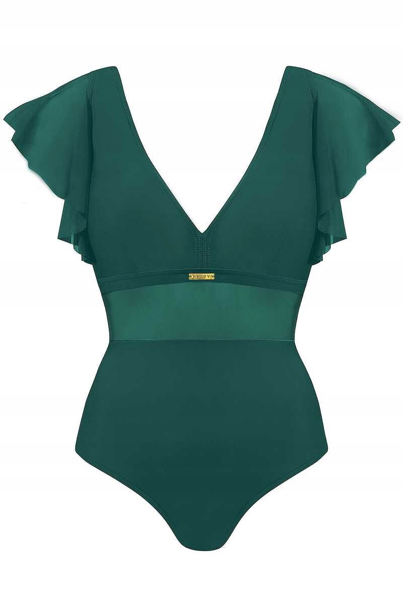 Self Jednodílné plavky skj Canoy16 1086S 7 zelené S