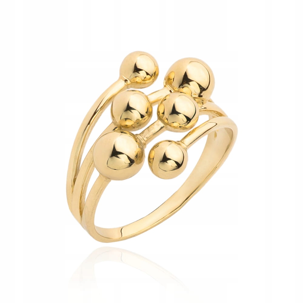 Zlatý prstýnek kuličky 585 14k 3.76g jedinečný dárek elegance