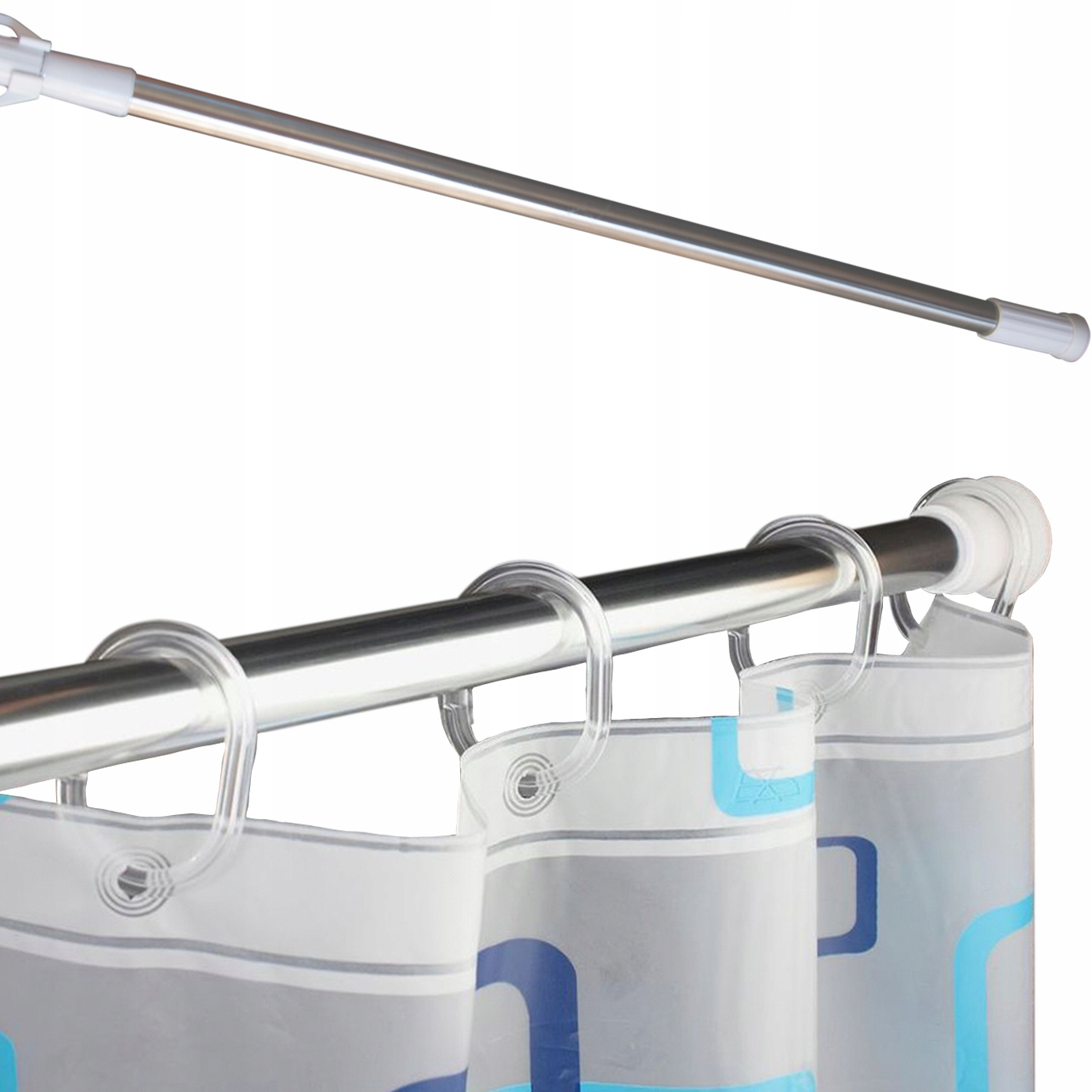 Garnýž Sprchový Závěs Bezinvazivní Rozpěrný 115-190