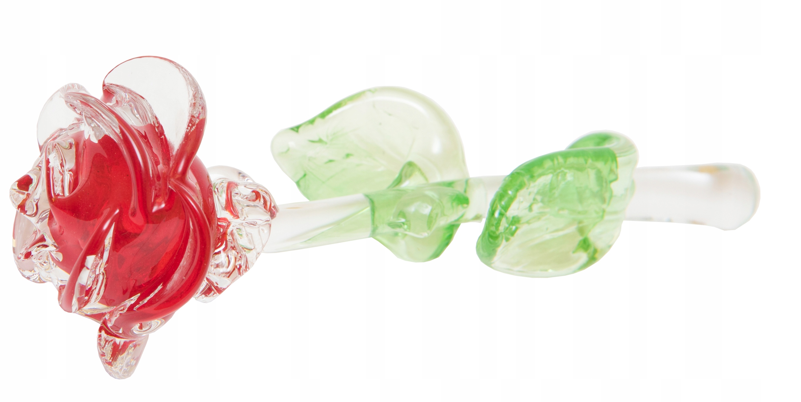 RÓŻYCZKA Szklana hand made na prezent CZERWONA