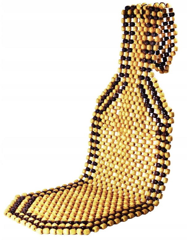 Mata Koralikowa Na Fotel Siedzenie Koralik Do Auta Zwykła Beżowa Masaż