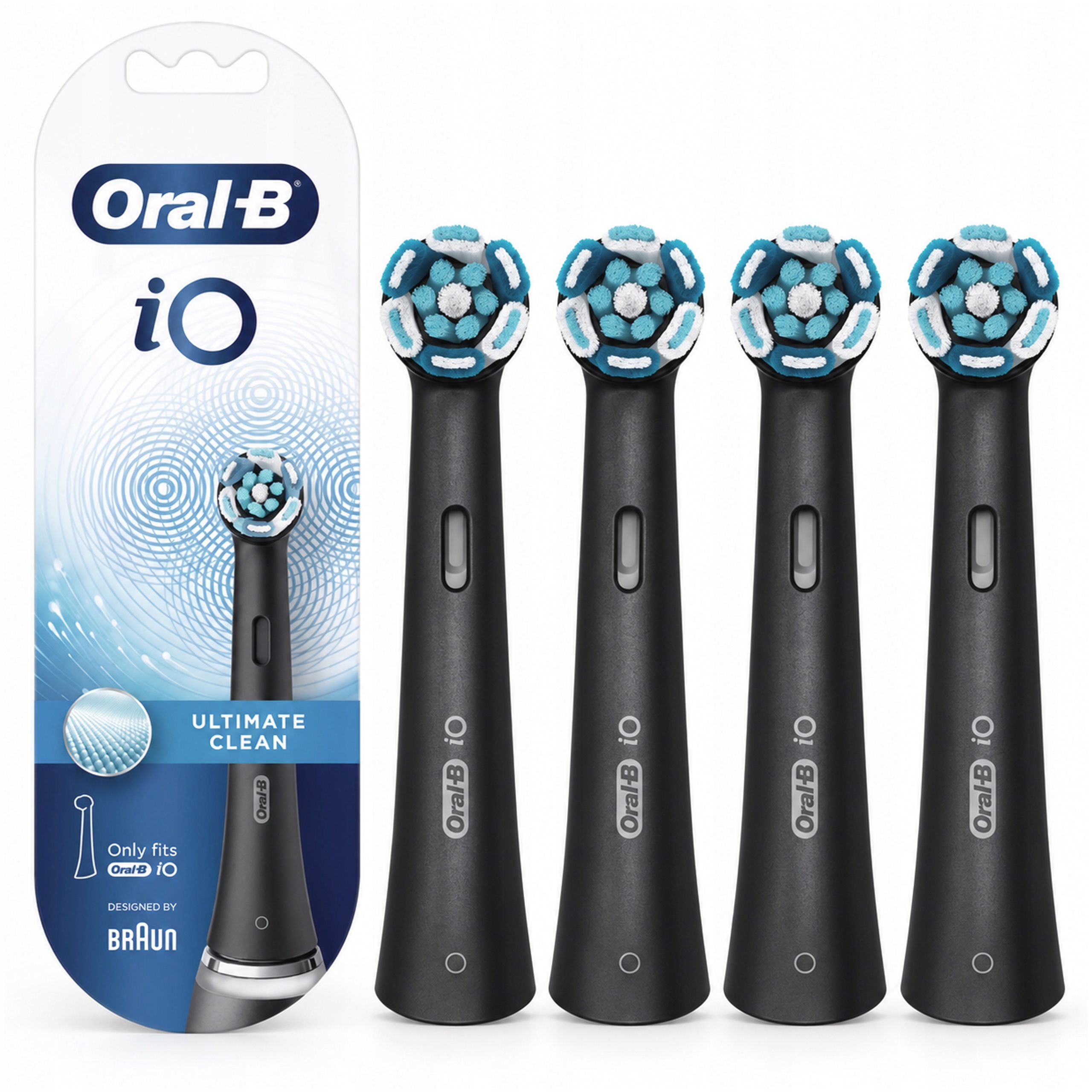 4x Końcówki do szczoteczki elektrycznej Oral B iO Ultimate Clean Black
