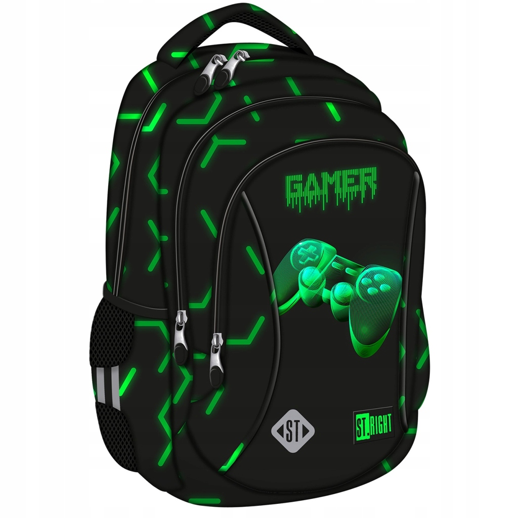 Plecak Szkolny Czarny Gamer Pad St. Majewski Do Klasy 1 2 3