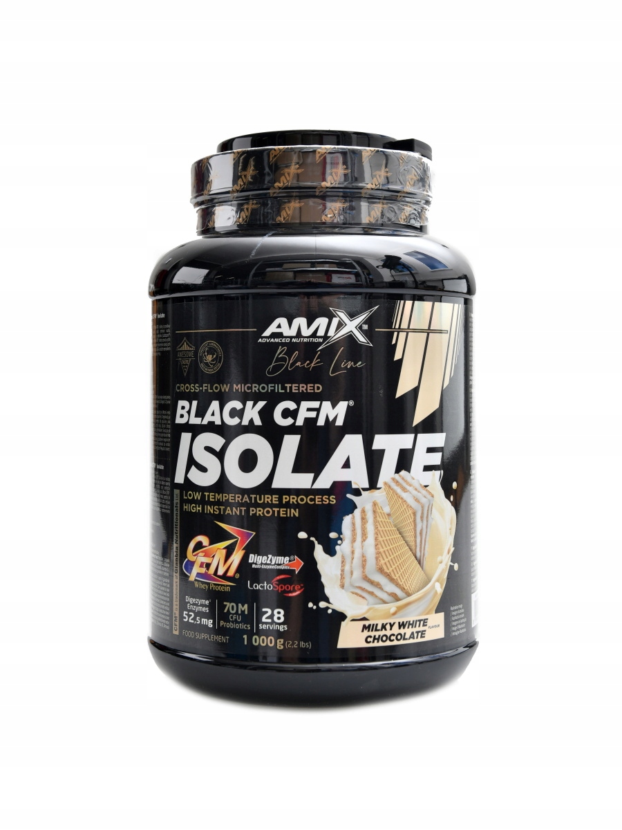 Amix nutrition Black line Black Cfm isolate 1000 g milky white chocolate