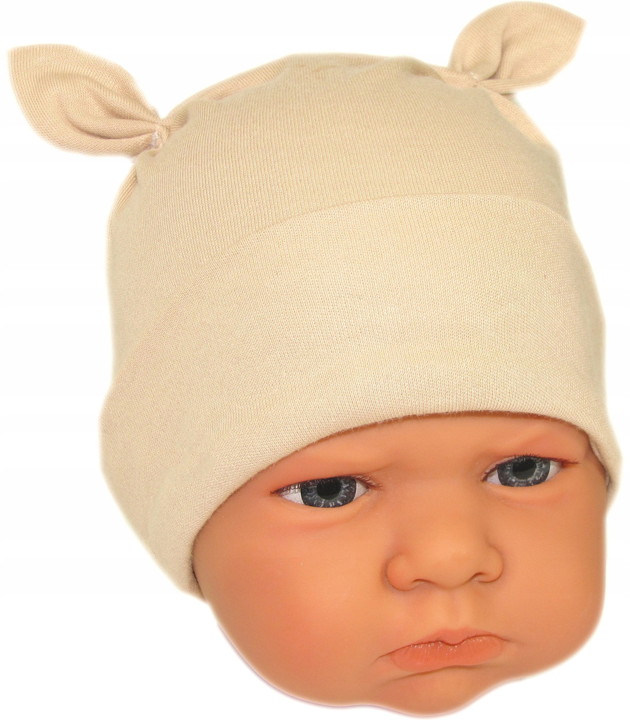 

Czapka Niemowlęca Niewiązana r.34-36cm Beige /33a/