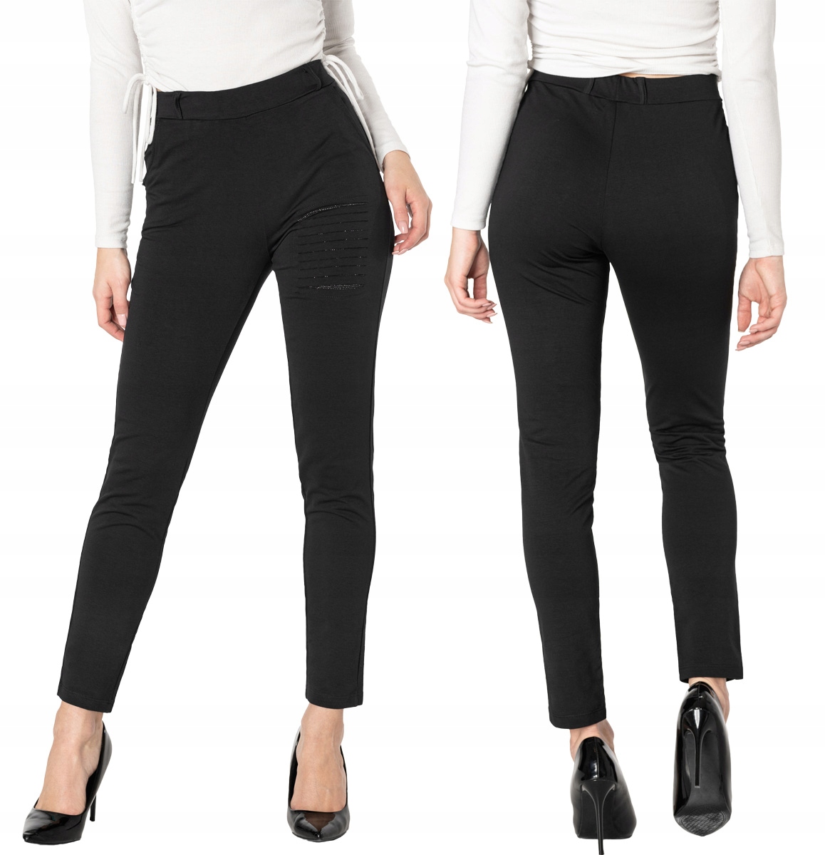 

Spodnie Legginsy Damskie Eleganckie 46645 r M