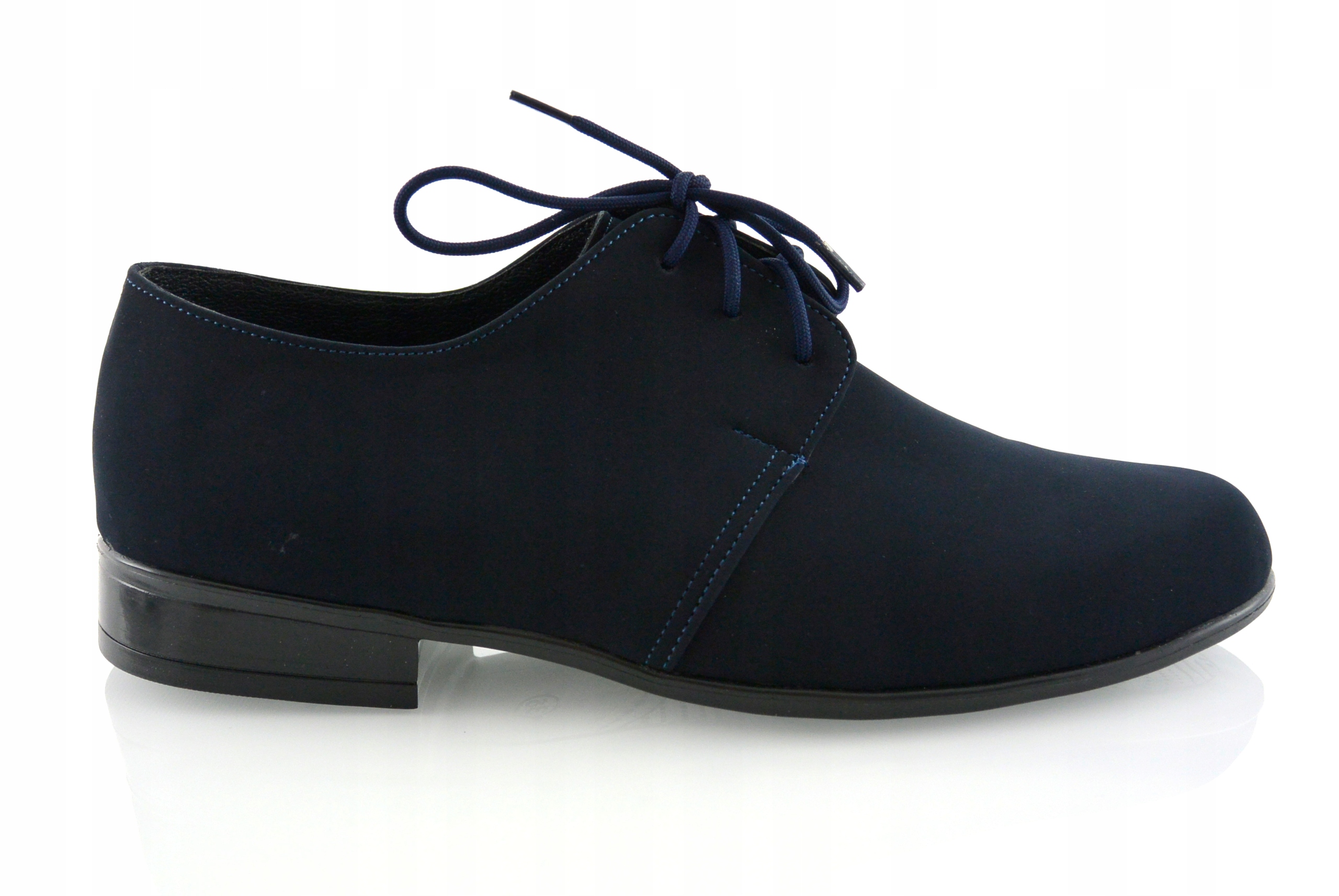 CZARNE mokasyny NUBUK półbuty wizytowe POLSKIE 36 Materiał nubuk