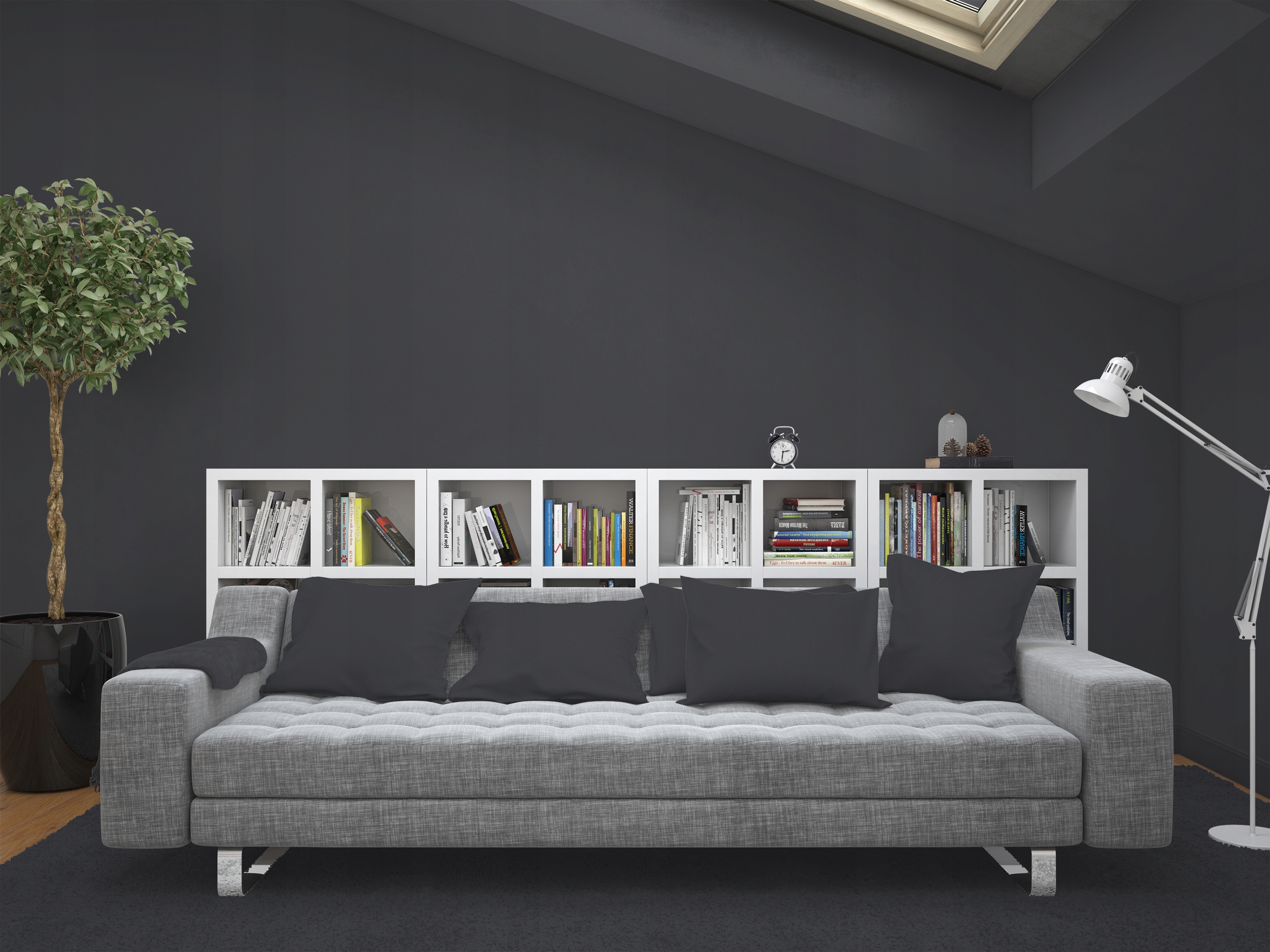 FARBA LATEKSOWA CZARNY KOLOR CZARNA CZERŃ 2L MATOWA Wielkość opakowania 2 l