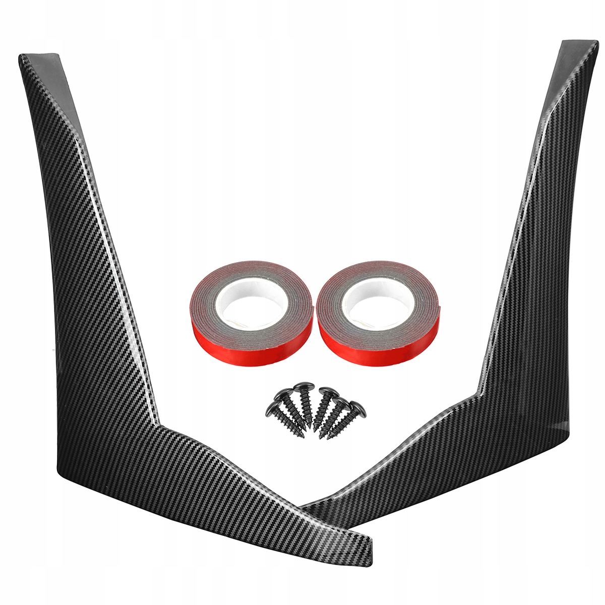 2x UNIWERSALNY FARTUCHY SPLITTER ZDERZAK CARBON Producent części Inny