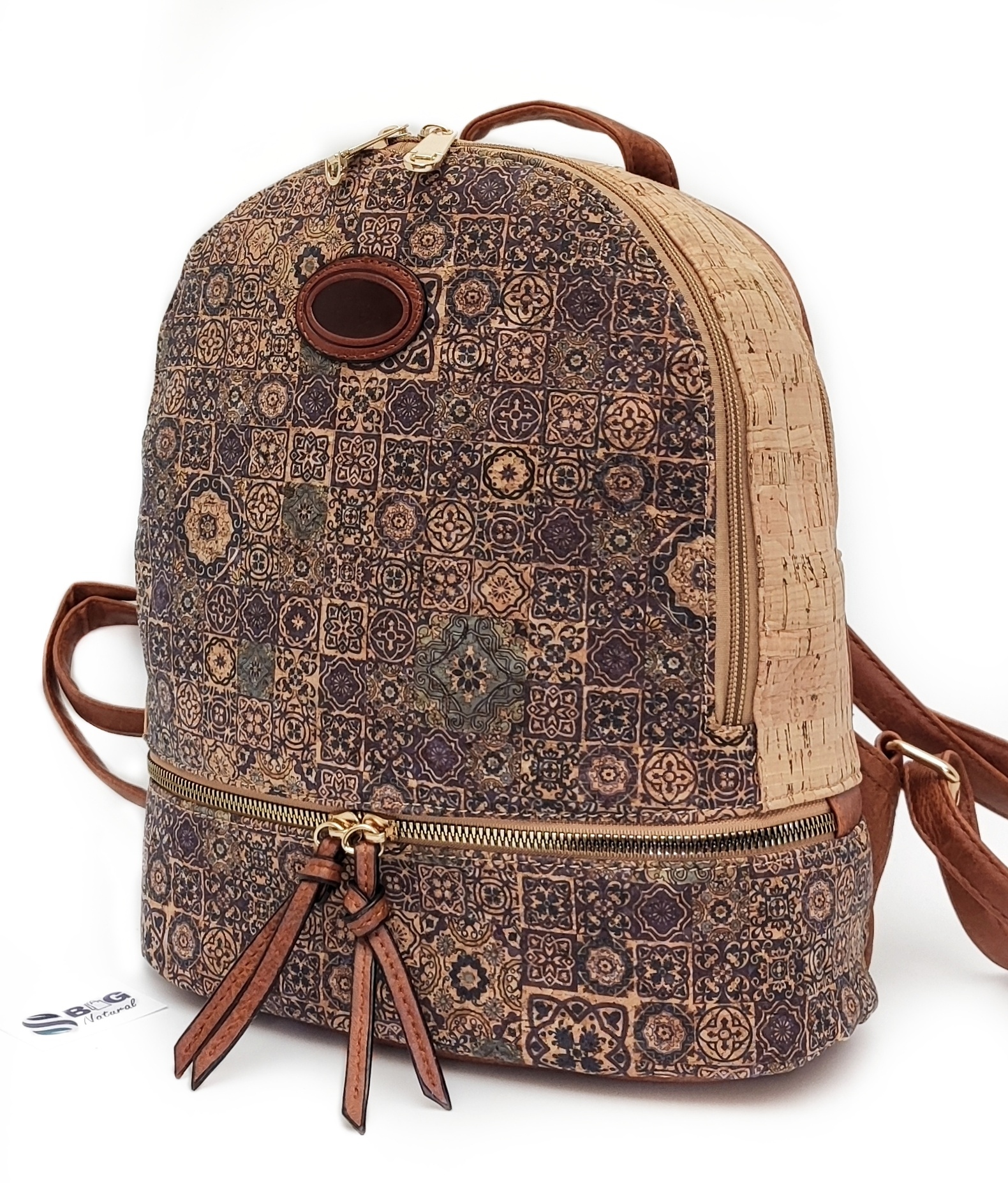 Batoh Prostorný Lehký Praktický Městský s Korkem Veganský Eko