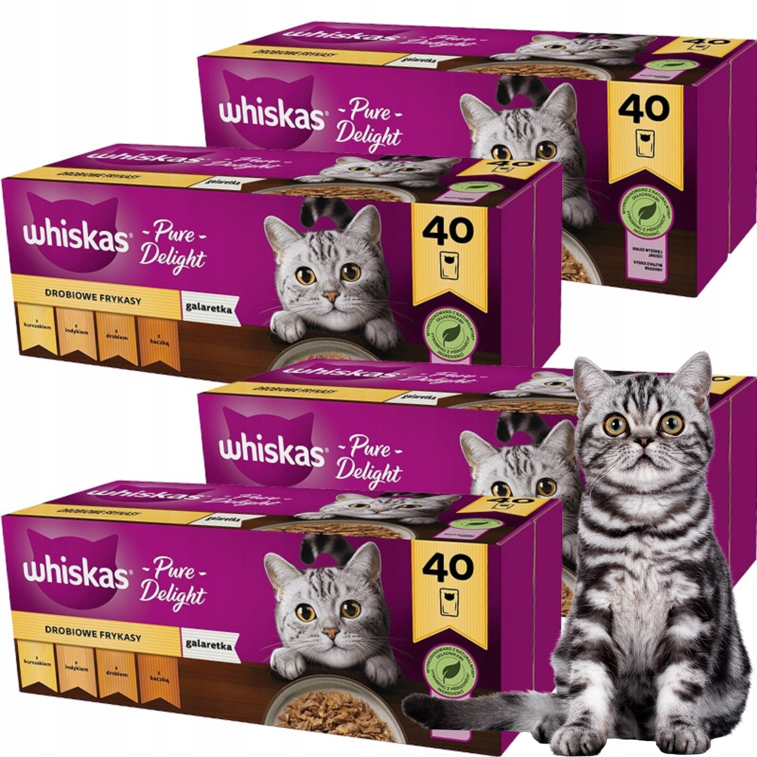 Whiskas Karma dla kotów Pure Delight drobiowe frykasy w galaretce 85g x1