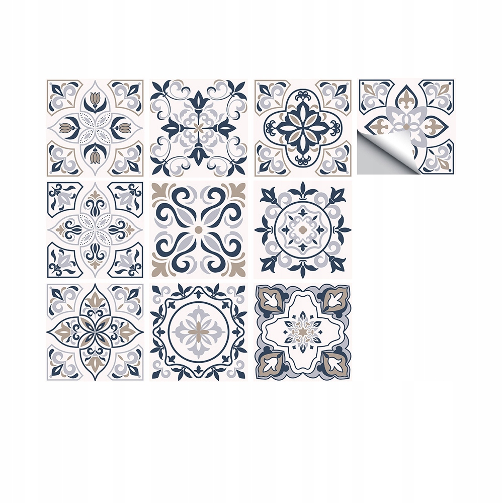 

Naklejki na Ścianę Kafelki Beżowy Szary Niebieski