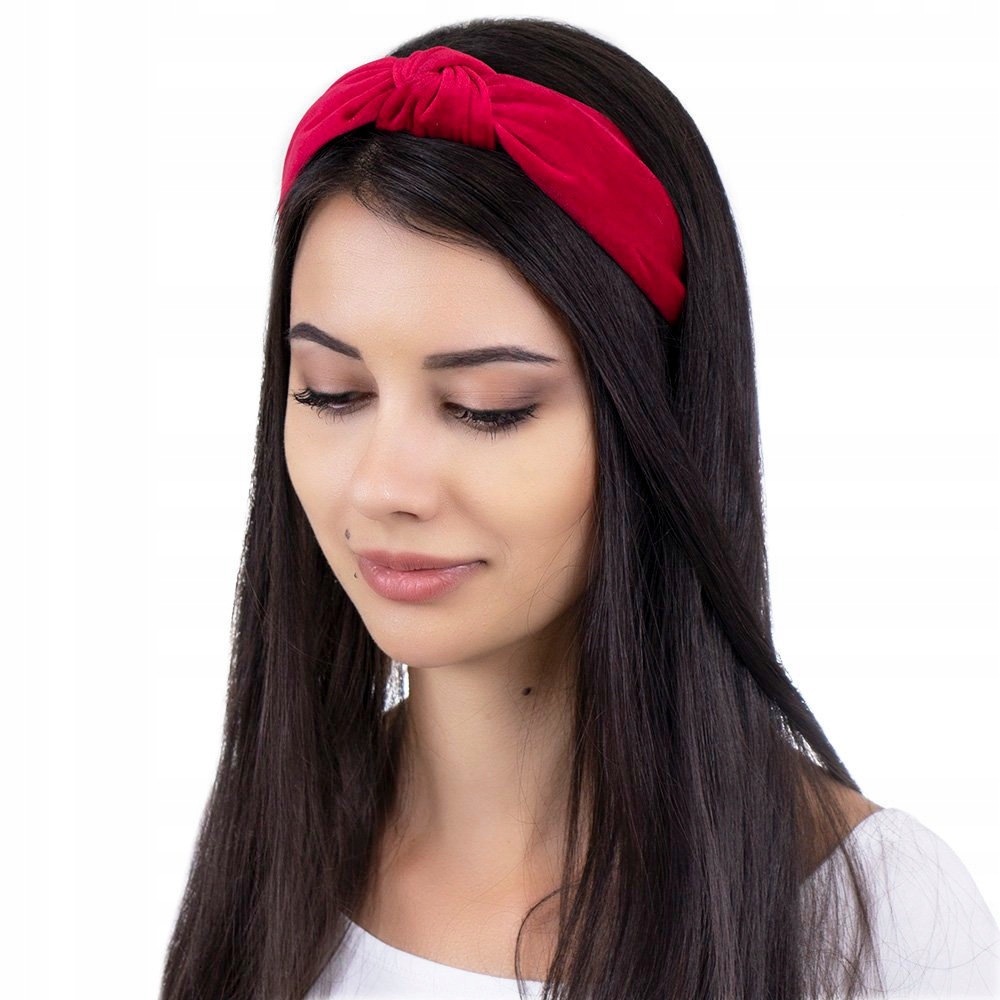 

Opaska Do Włosów szeroka Węzeł turban Welurowa