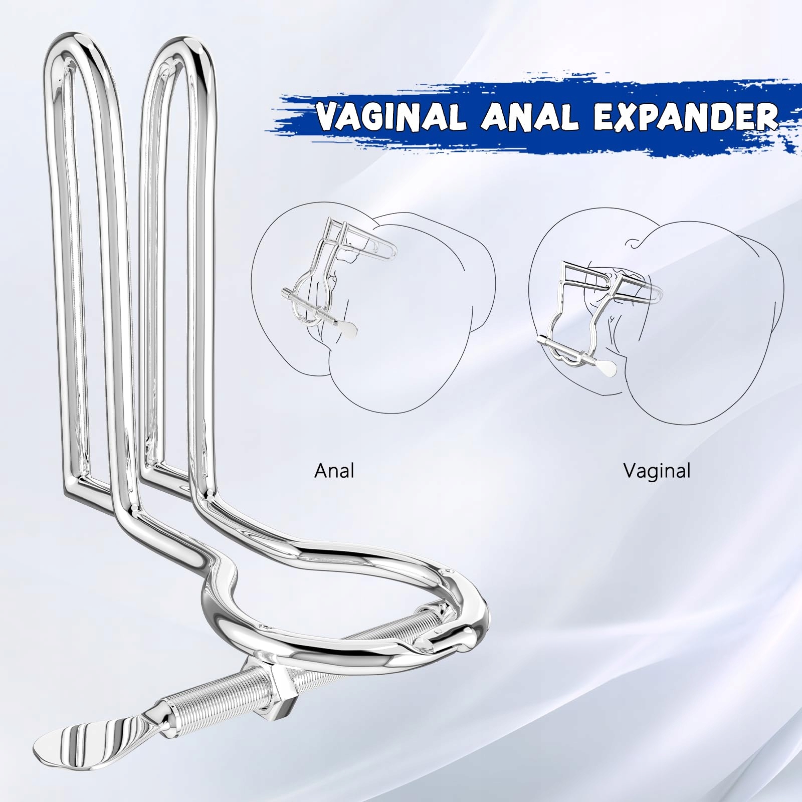 METALL ZESTAW DILATATORÓW ANALNYCH I WAGINALNYCH BDSM DLA PAR — miniatura 2