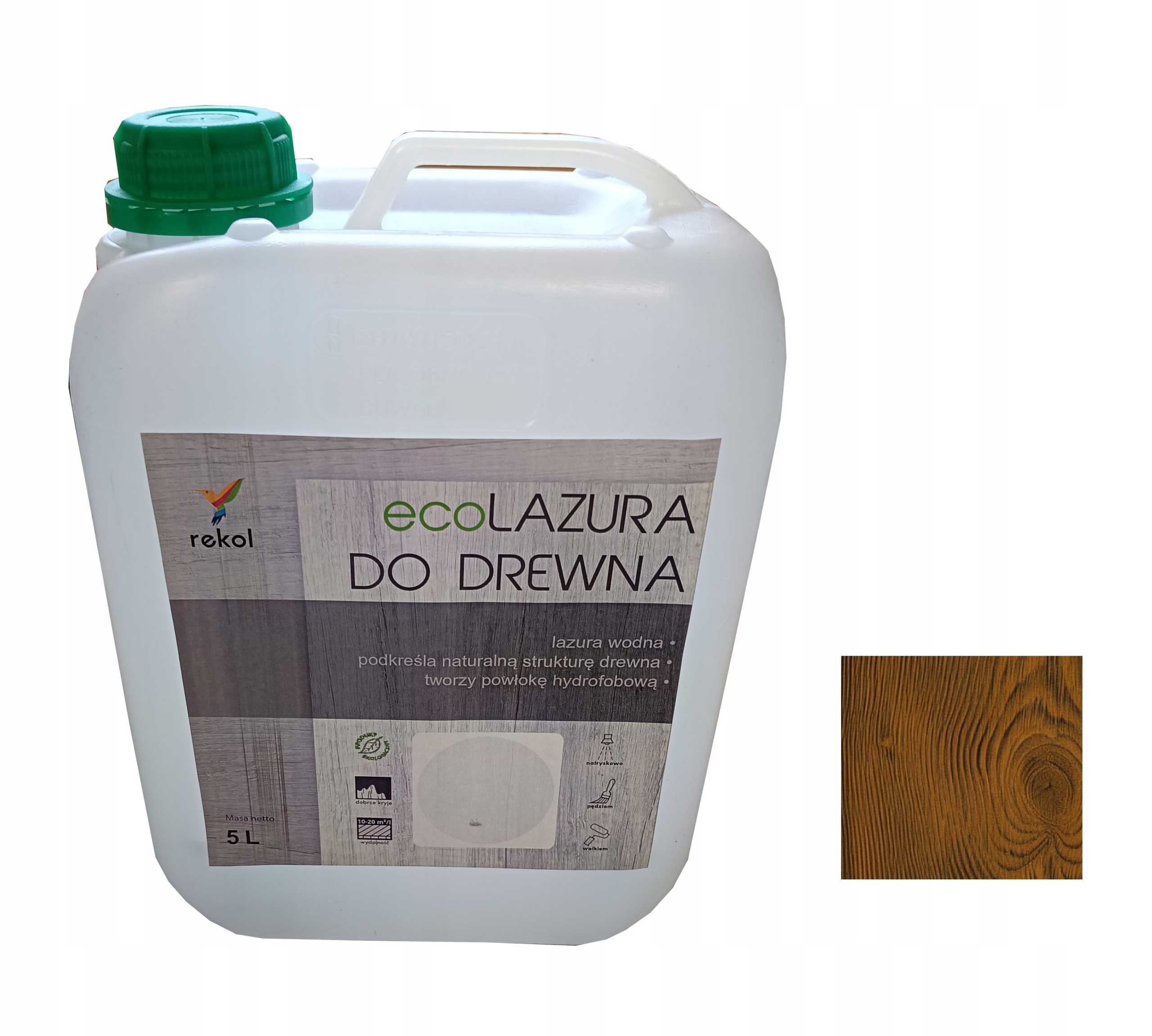 Rekol Ecolazura Na Fasádní Dřevo 5 L Ochranný Palisandr